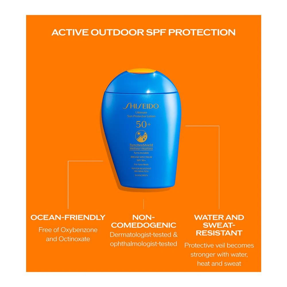 商品Shiseido|Ultimate Sun Protector Lotion SPF 50+ Sunscreen, 5-oz.,价格¥188,第5张图片详细描述