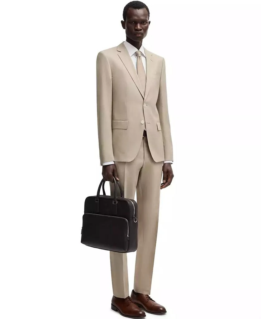 商品Hugo Boss|Men's Micro-Patterned Linen Blend Slim-Fit Suit,价格¥6173,第1张图片