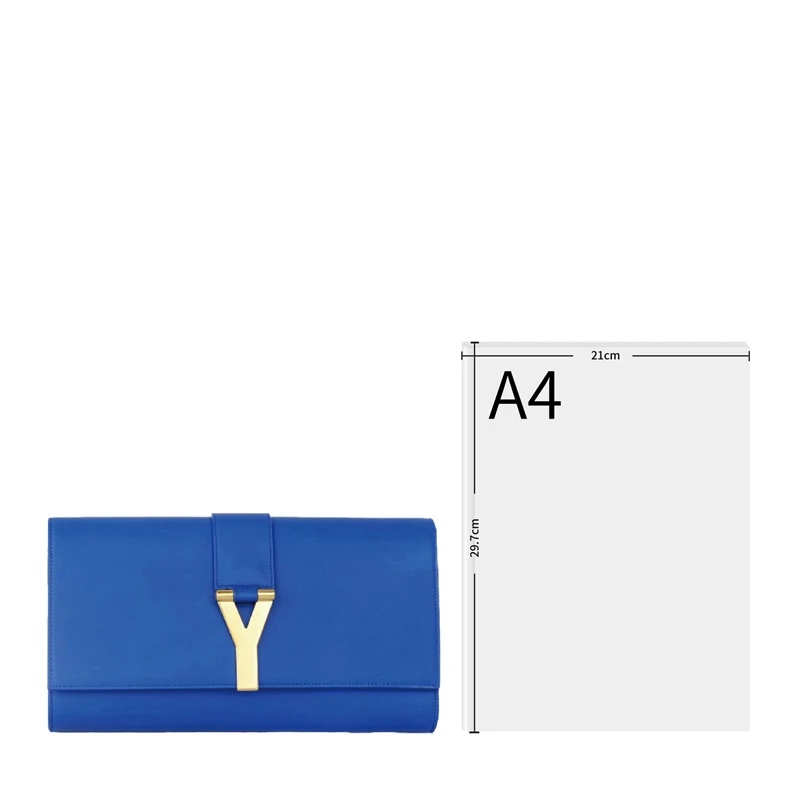 YSL 圣罗兰 女士蓝色牛皮金属装饰手拿包 311213-BJ50J-4331 商品