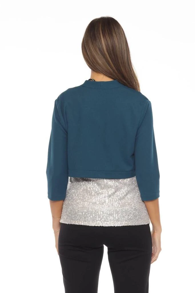 商品JOSEPH RIBKOFF|Joseph Ribkoff - Scuba Crepe 3/4 Sleeves Fitted Bolero,价格¥585,第3张图片详细描述