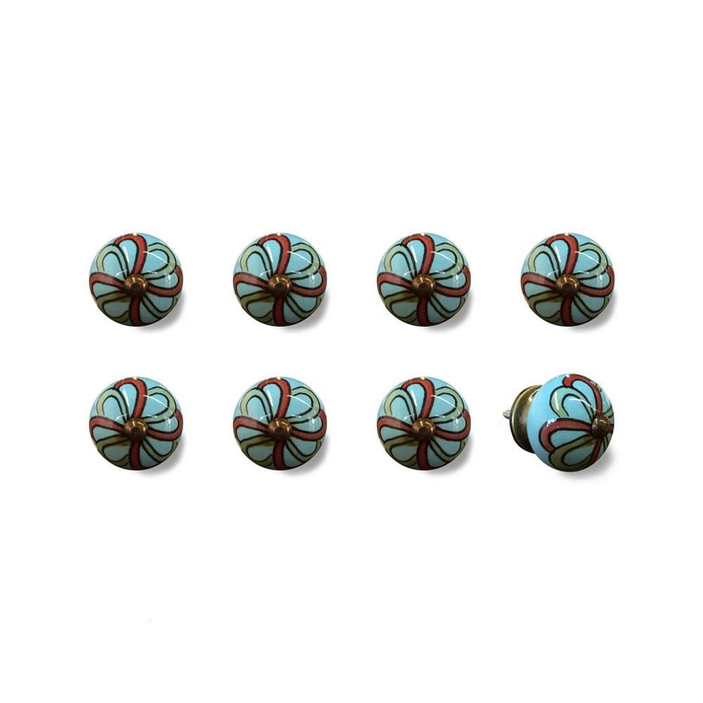 商品KNOB-IT|Handpainted Ceramic Knob Set of 8,价格¥313,第1张图片