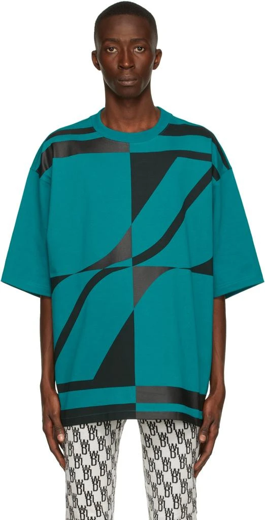 商品We11done|Blue Big Logo T-Shirt,价格¥760,第1张图片