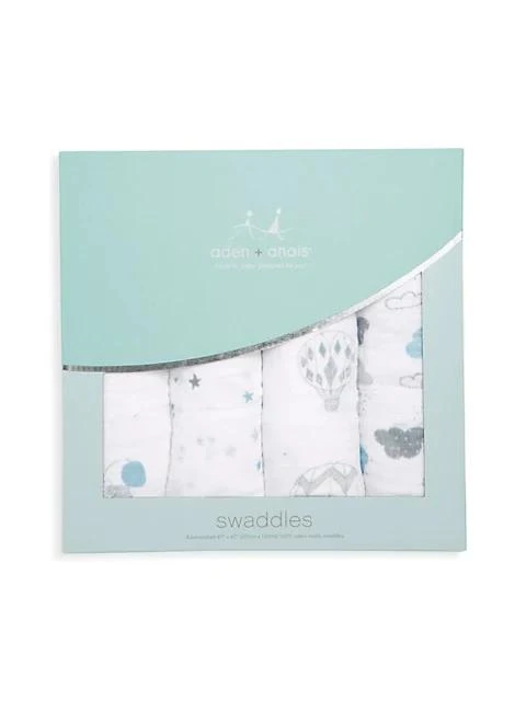 商品aden + anais|Classic Blue Swaddle Blanket Set,价格¥371,第2张图片详细描述