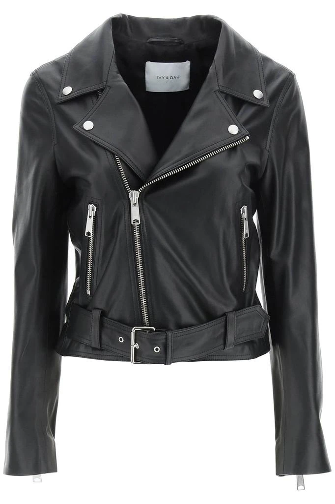 商品Ivy & Oak|Ivy e oak short leather biker jacket,价格¥2024,第1张图片