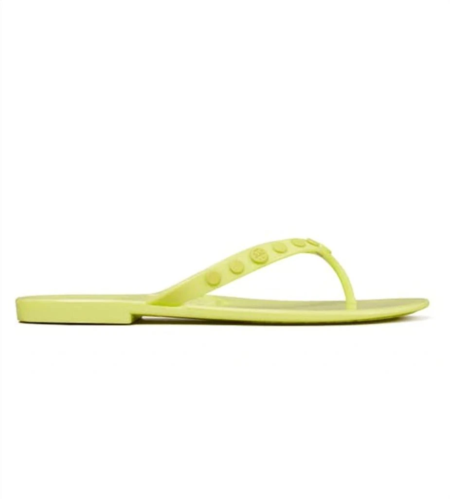 商品Tory Burch|Studded Jelly Flip Flop In Lime Sherbet,价格¥605,第2张图片详细描述