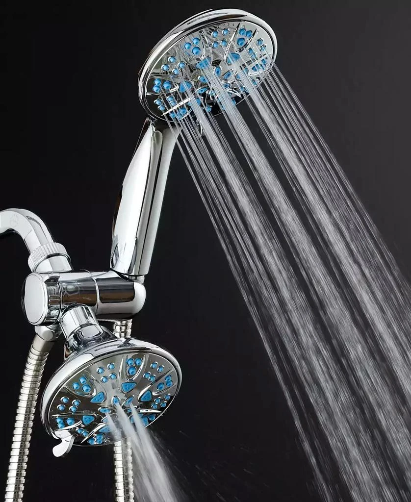商品Aquadance|Antimicrobial 30-setting Shower Combo, Aqua Blue Jets,价格¥344,第5张图片详细描述