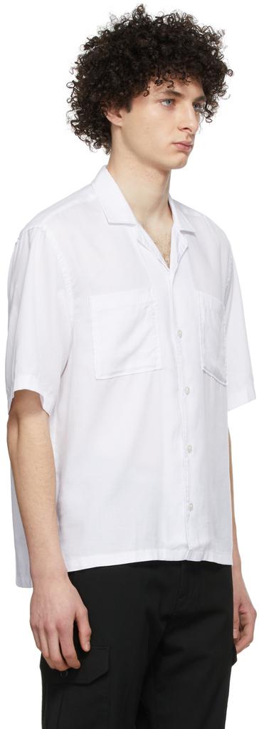 White Twin Pocket Short Sleeve Shirt商品第2张图片规格展示