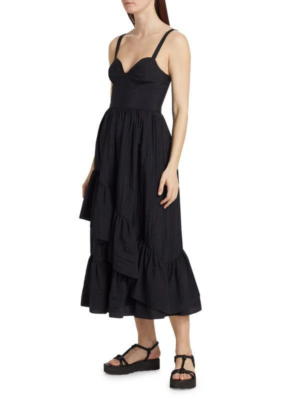 商品Cinq à Sept|Amy Asymmetric Ruffle Midi-Dress,价格¥1055,第3张图片详细描述