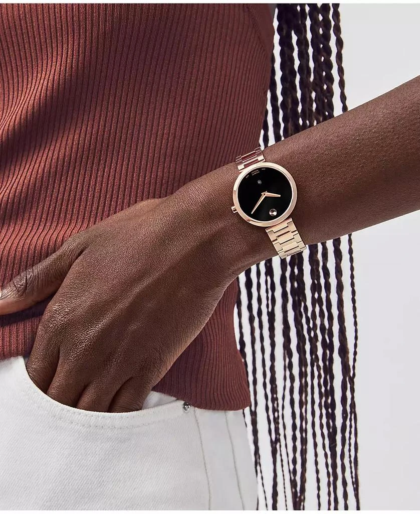 商品Movado|Women's Museum Classic Swiss Automatic Red PVD Bracelet Watch 32mm,价格¥11130,第4张图片详细描述