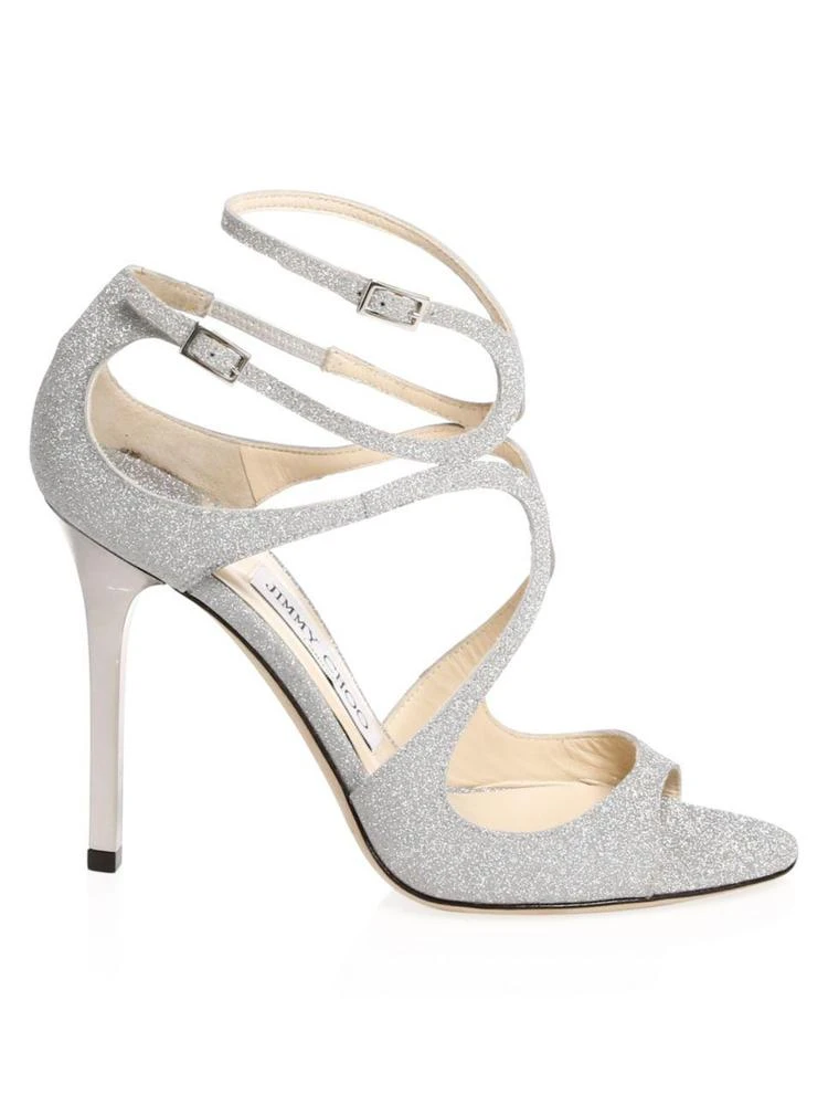 商品Jimmy Choo|Lang Shimmer Suede Sandals,价格¥2549,第1张图片