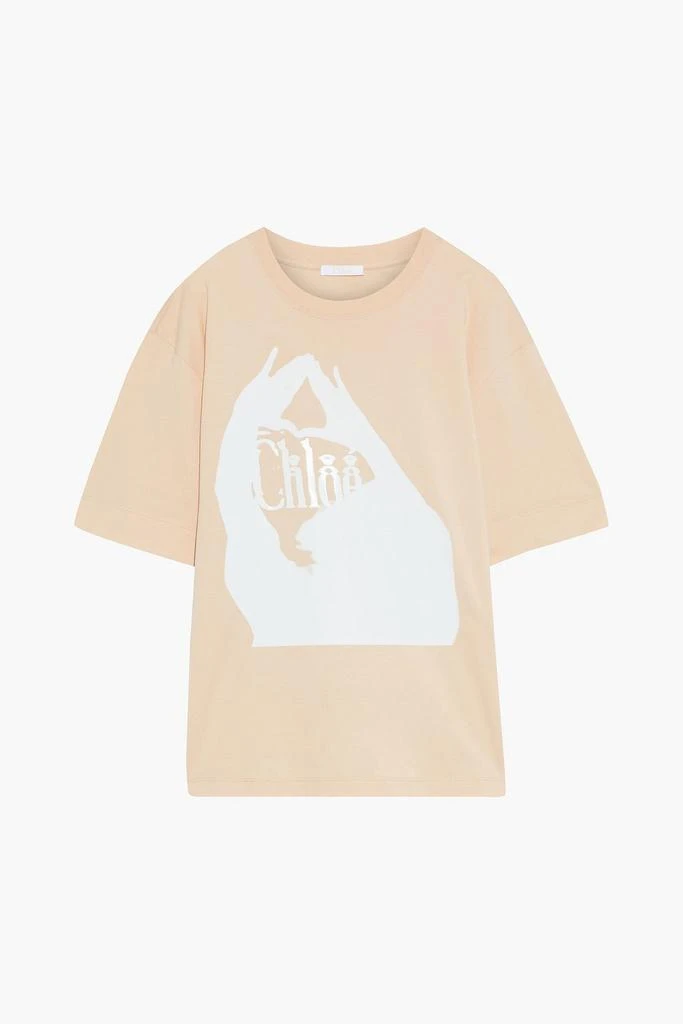 商品Chloé|Printed cotton-jersey T-shirt,价格¥737,第3张图片详细描述
