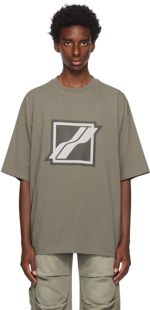 商品We11done|Khaki Bonded T-Shirt,价格¥685,第1张图片