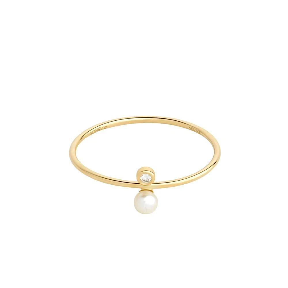 商品Ruifier|Yg astra moonlight akoya pearl & diamond ring (size 52),价格¥2575,第2张图片详细描述