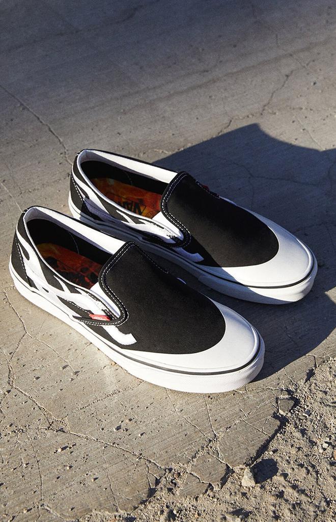 商品Vans|男款 A$AP Worldwide联名 Slip-On 黑白火焰,价格¥151,第1张图片