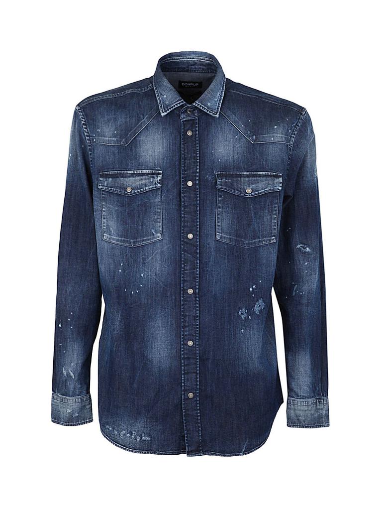 Dondup Mens Blue Shirt商品第1张图片规格展示