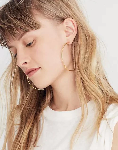 商品Madewell|Oversized Hoop Earrings,价格¥189,第2张图片详细描述