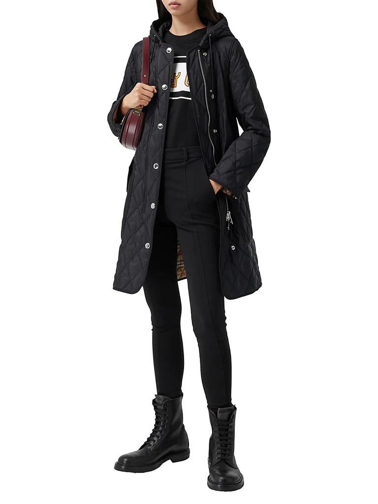 商品Burberry|Roxby Quilted Canvas Logo Coat,价格¥11397,第4张图片详细描述