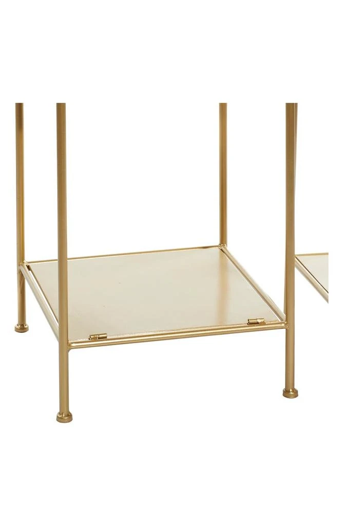 Goldtone Metal Contemporary Shelving Unit - Set of 2 商品