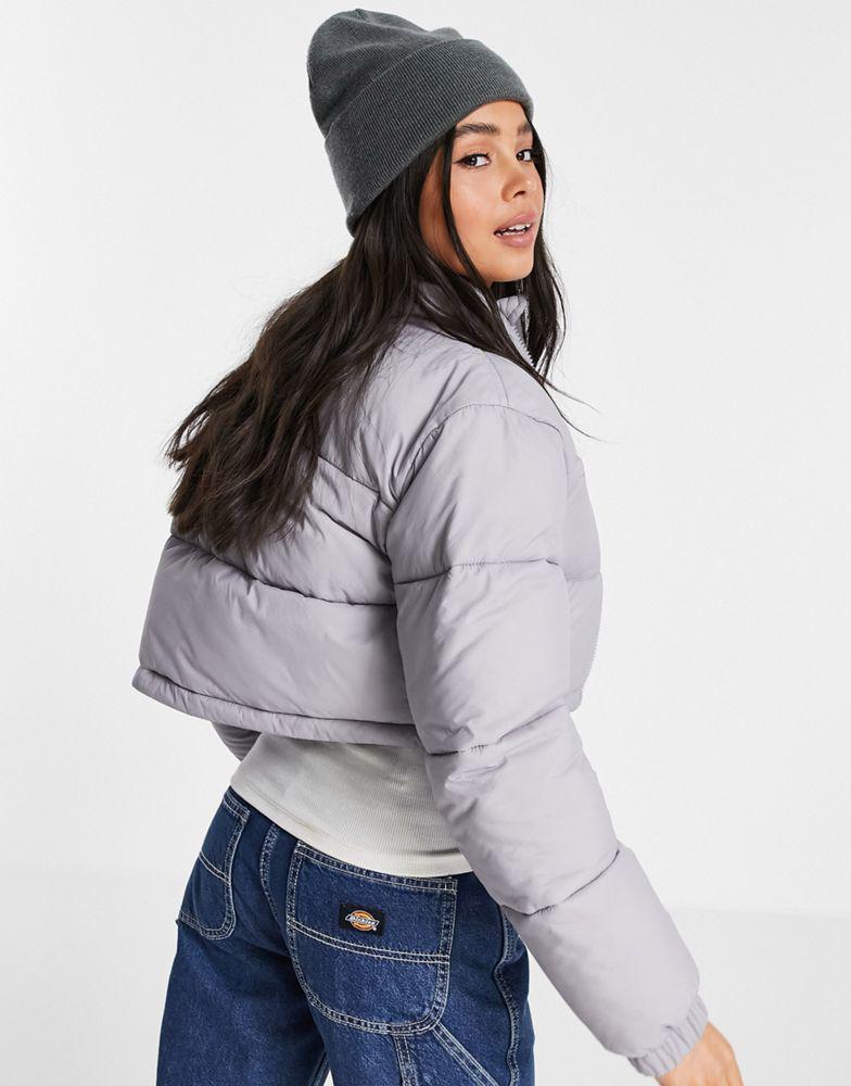 商品DICKIES|Dickies Atlanta cropped puffer jacket in lilac Exclusive at ASOS,价格¥427,第4张图片详细描述