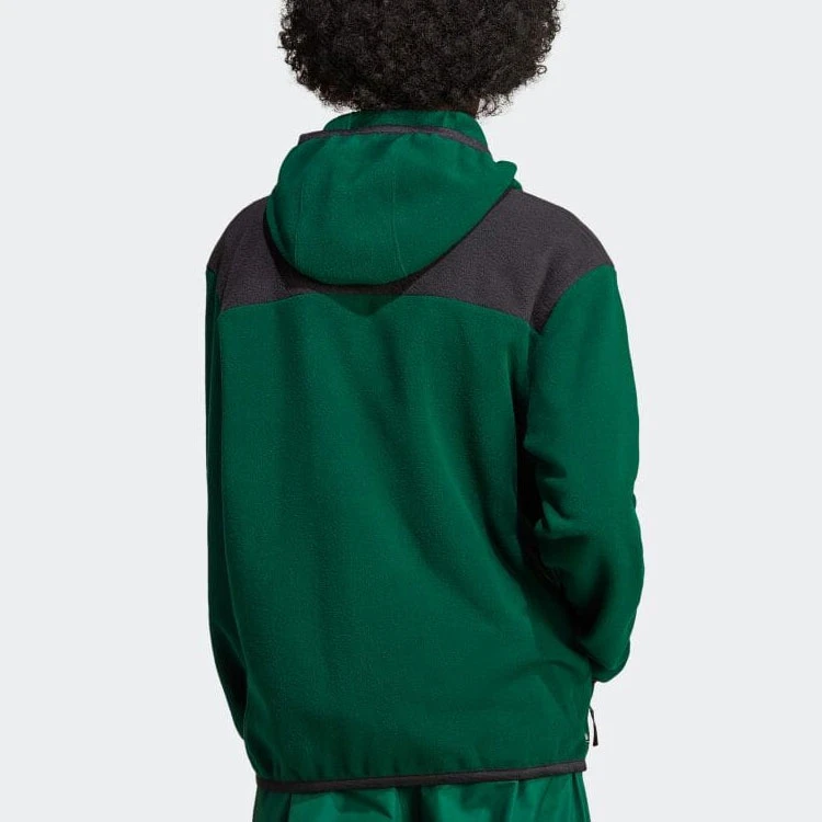 商品[国内直发] Adidas|adidas 拼色Logo贴标全拉链羊毛夹克外套 男款 绿色,价格¥341,第5张图片详细描述