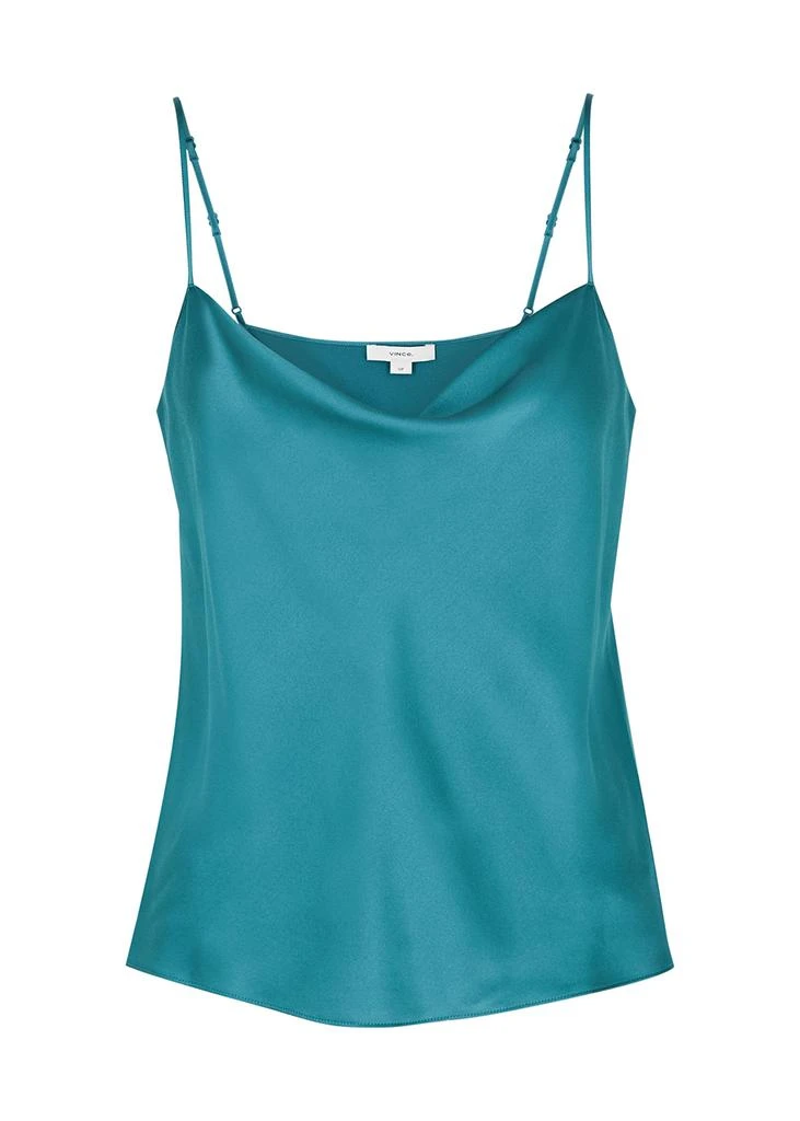商品Vince|Teal silk-satin top,价格¥904,第1张图片