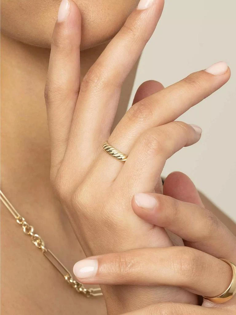 商品Oradina|14K Yellow Gold With A Twist Ring,价格¥2512,第3张图片详细描述