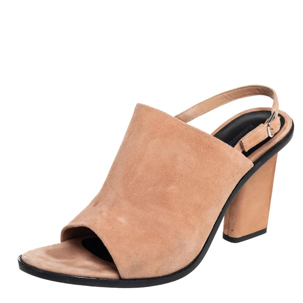 商品[二手商品] Alexander Wang|Alexander Wang Beige Suede Cole Slingback Sandals Size 40.5,价格¥914,第1张图片