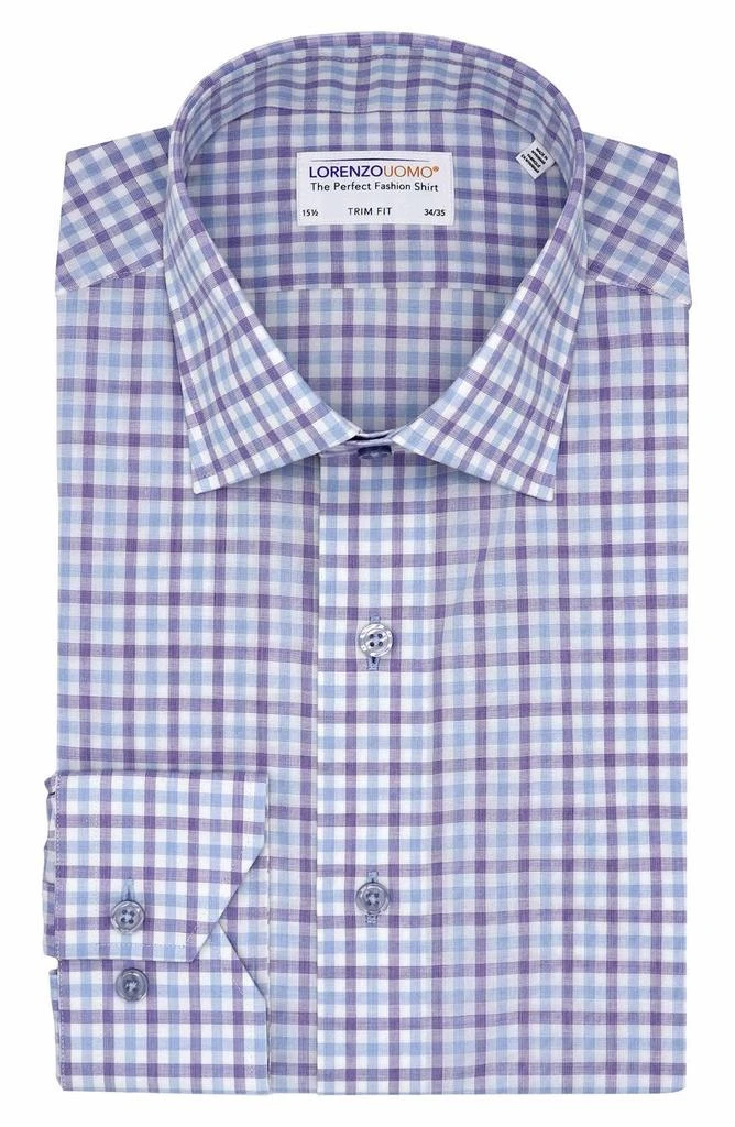 商品Lorenzo Uomo|Gingham Print Trim Fit Dress Shirt,价格¥283,第1张图片