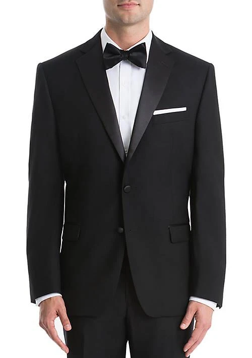 商品Ralph Lauren|Ralph Lauren Plain Black Wool Tuxedo Jacket,价格¥1688,第1张图片