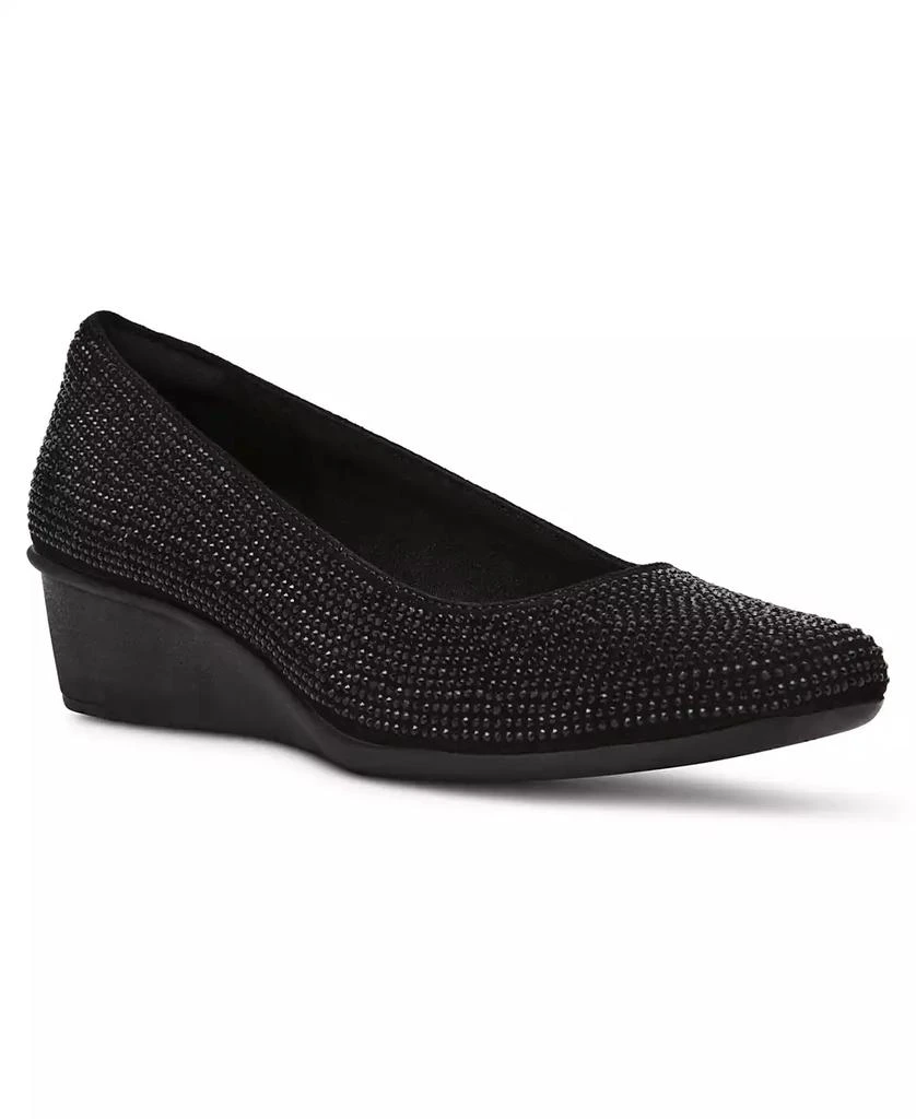 商品Anne Klein|Women's Wisher Embellished Wedge Pumps,价格¥416,第1张图片