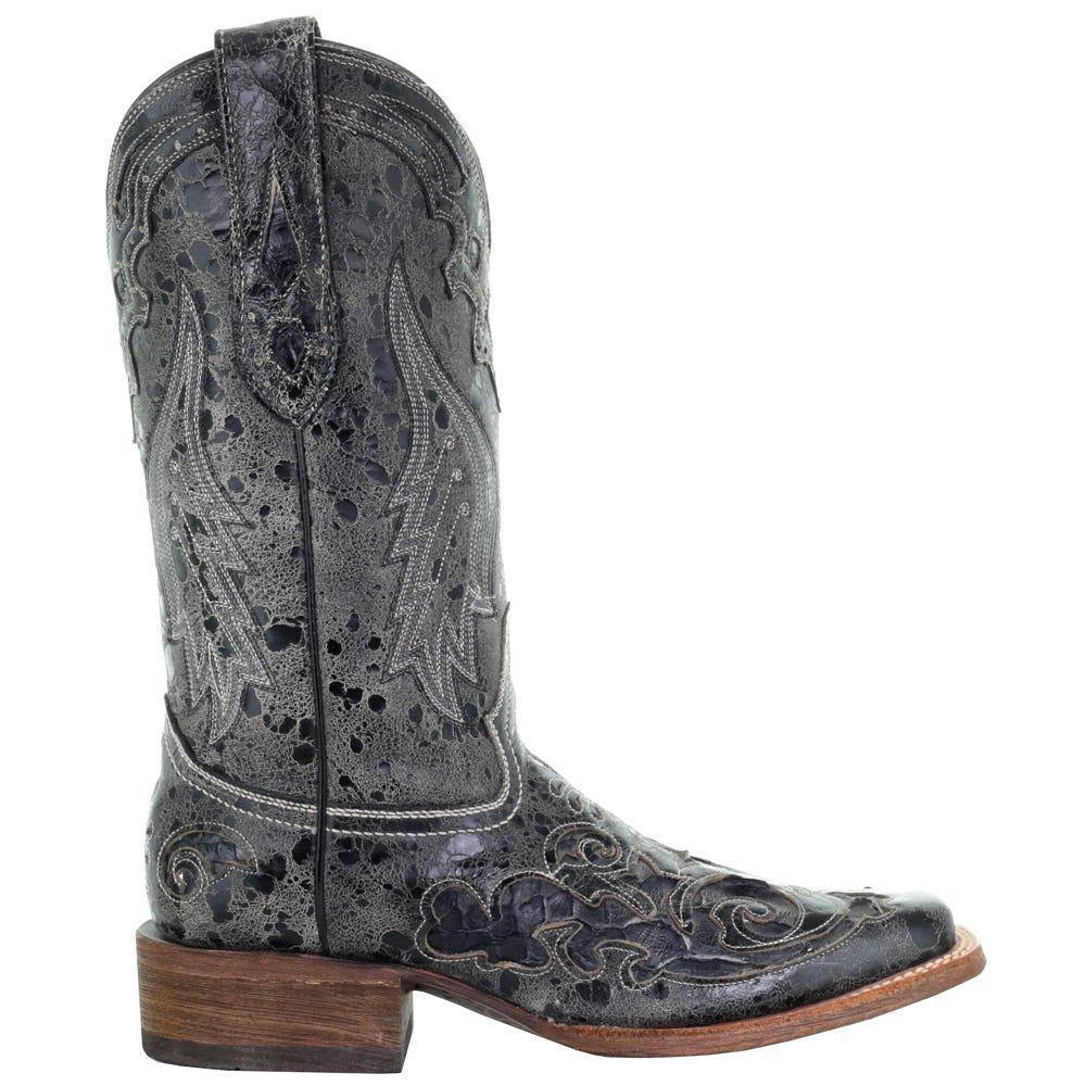 商品Corral Boots|A2402 Embroidery Square Toe Cowboy Boots,价格¥1881,第1张图片