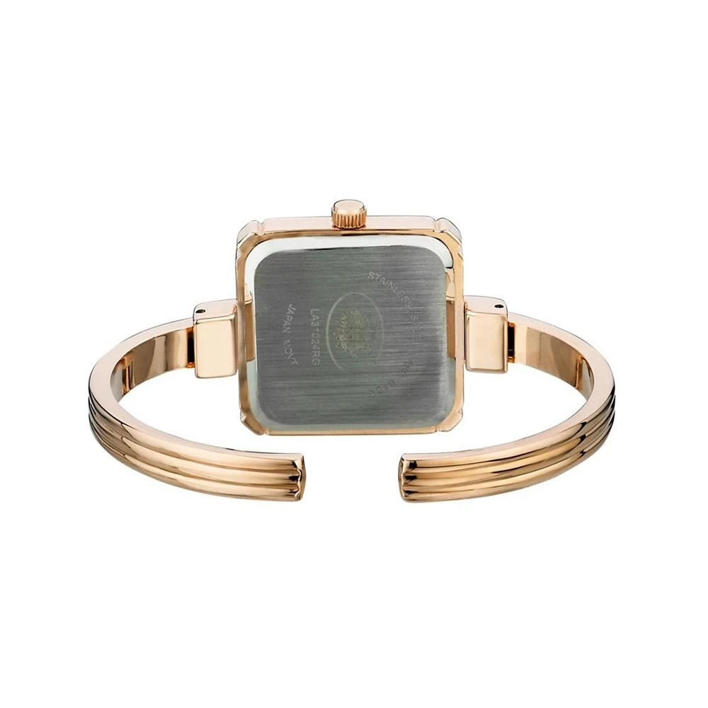 商品Laura Ashley|Rose Gold Skinny Bangle Square Watch,价格¥606,第2张图片详细描述