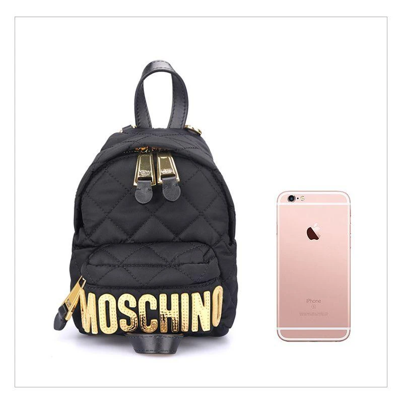 商品Moschino|香港直邮Moschino莫斯奇诺女士双肩包黑色背包2B760982012555,价格¥5116,第8张图片详细描述