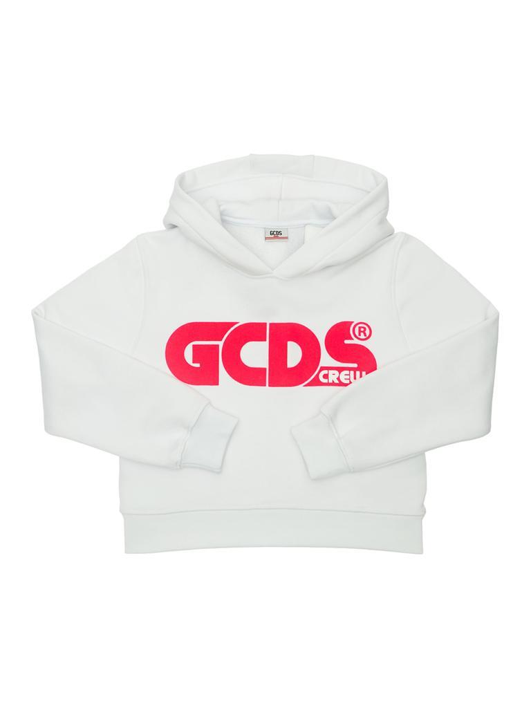 商品GCDS|Flocked Logo Cotton Sweatshirt Hooded,价格¥753,第1张图片