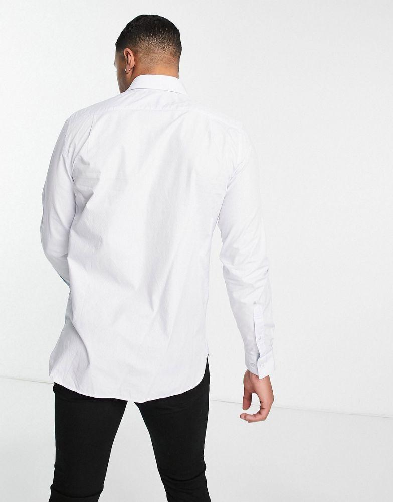 Lacoste long sleeve shirt in white商品第3张图片规格展示