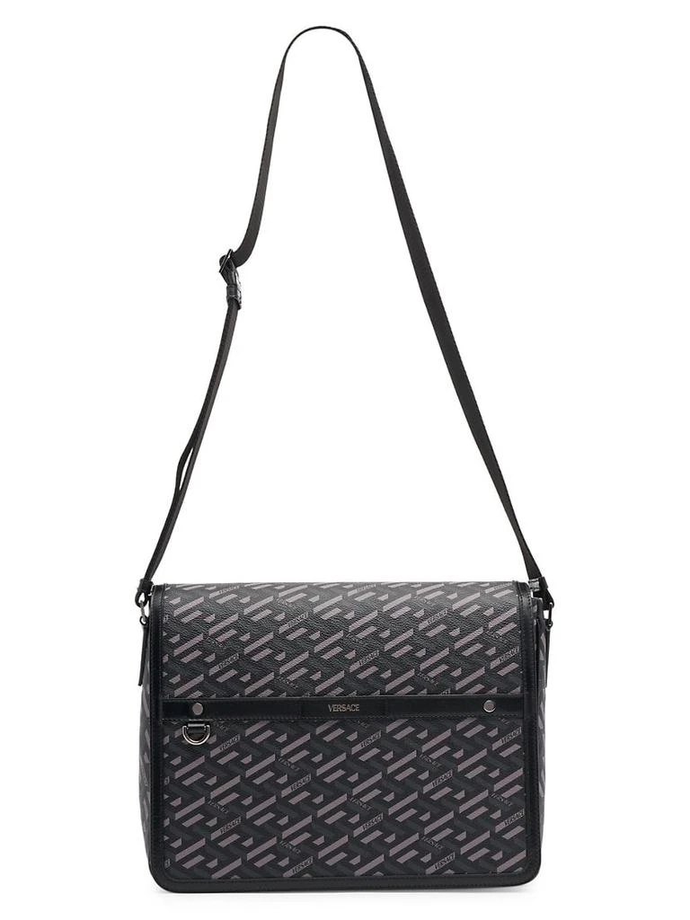 商品Versace|La Greca Signature Coated Canvas Messenger Bag,价格¥5952,第2张图片详细描述