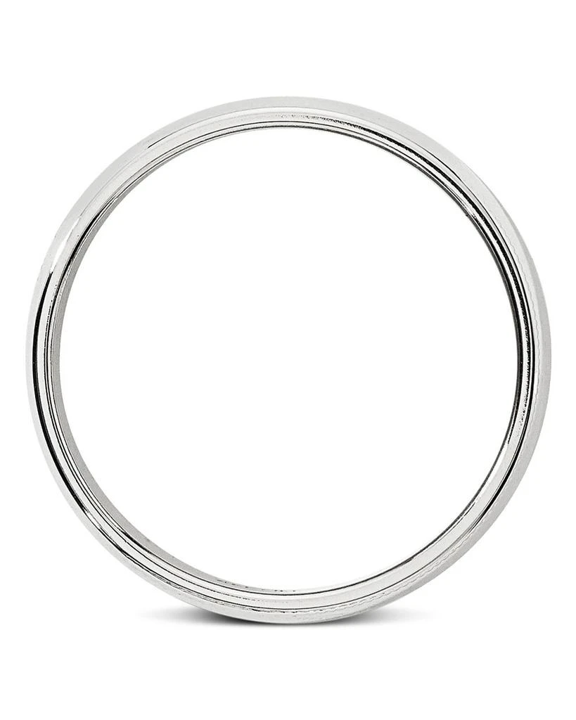 Men's 6mm Half Round Milgrain Band in 14K White Gold - Exclusive 商品