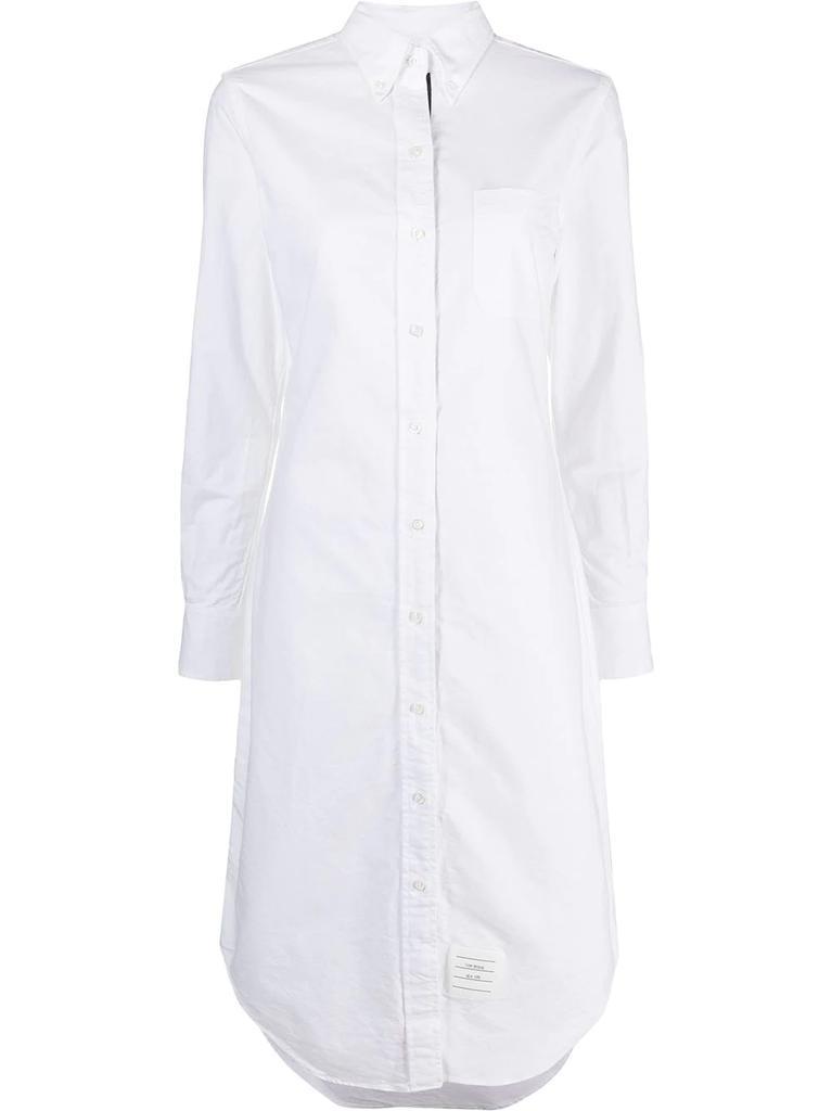 商品Thom Browne|THOM BROWNE long-sleeve shirt dress,价格¥6252,第1张图片