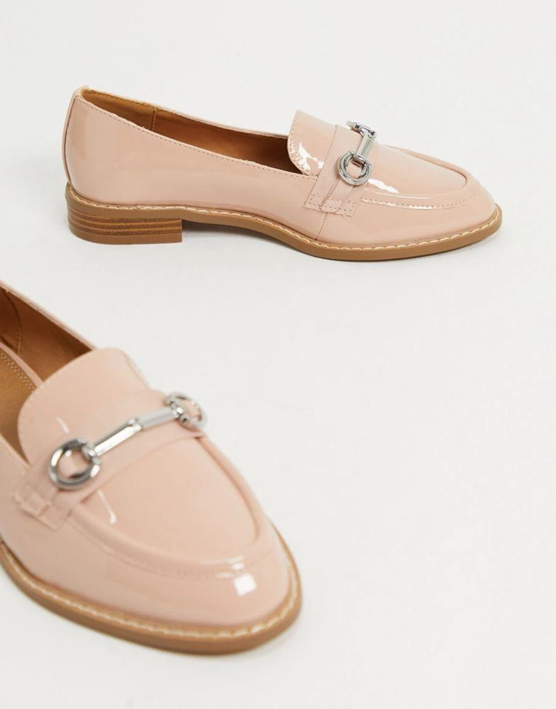 商品ASOS|ASOS DESIGN Wide Fit Vapor snaffle loafer in beige patent,价格¥162,第2张图片详细描述
