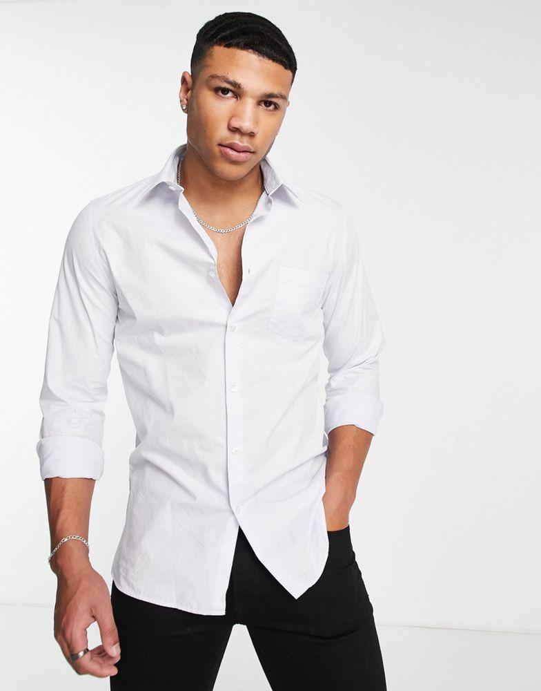 Lacoste long sleeve shirt in white商品第1张图片规格展示