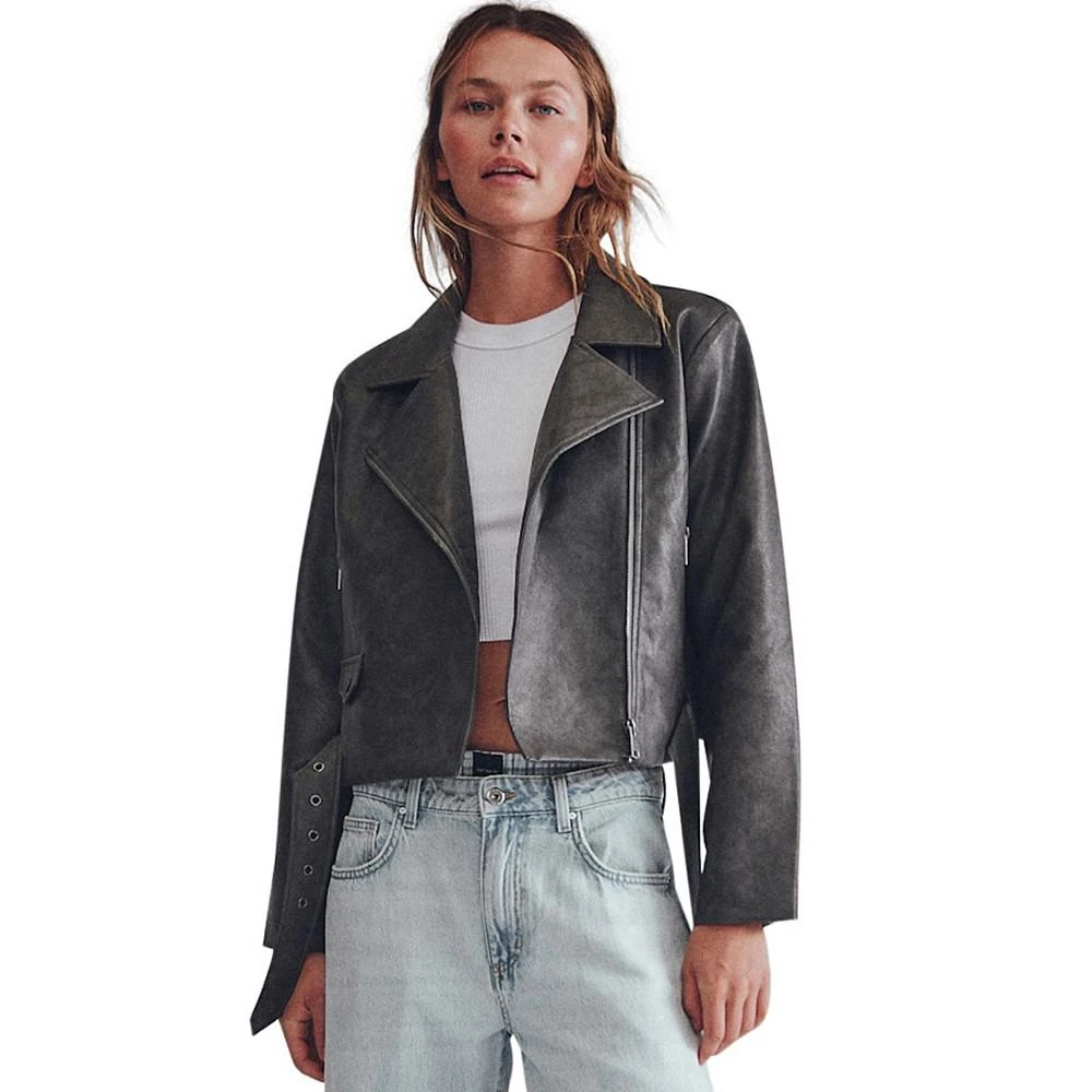 商品Cotton On|Women's Faux Leather Biker Jacket,价格¥896,第2张图片详细描述