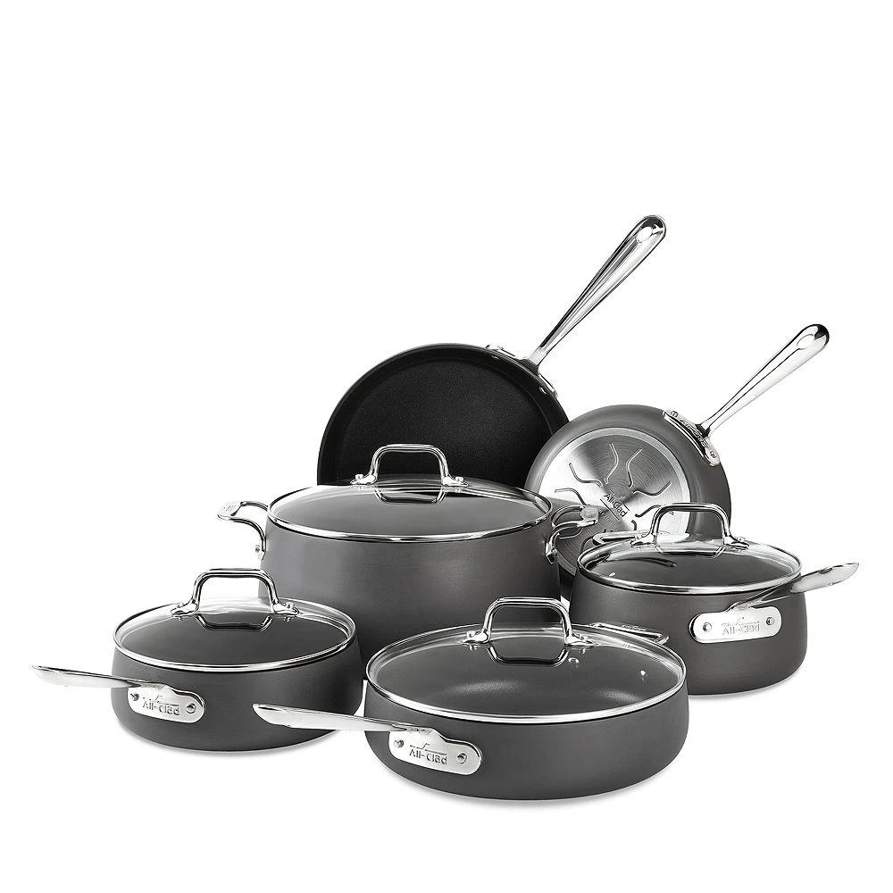 商品All-Clad|Hard Anodized Nonstick 10-Piece Cookware Set,价格¥3785,第1张图片