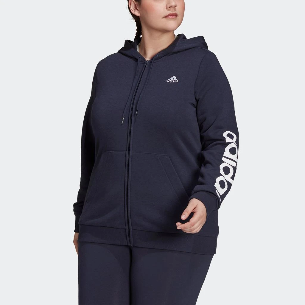 Women's adidas Essentials Logo Full-Zip Hoodie (Plus Size) 商品