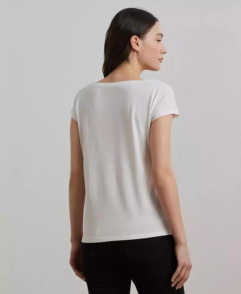 商品Ralph Lauren|Logo-Print Short-Sleeve Top,价格¥449,第2张图片详细描述