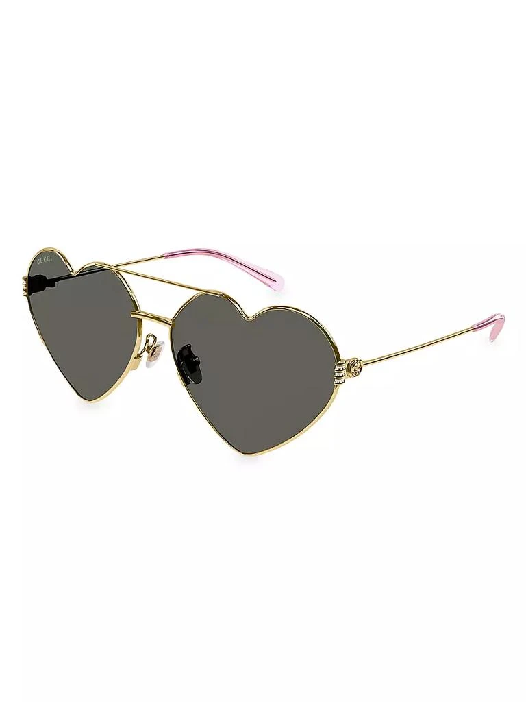 商品Gucci|Not A Fork 62MM Heart Sunglasses,价格¥3991,第2张图片详细描述
