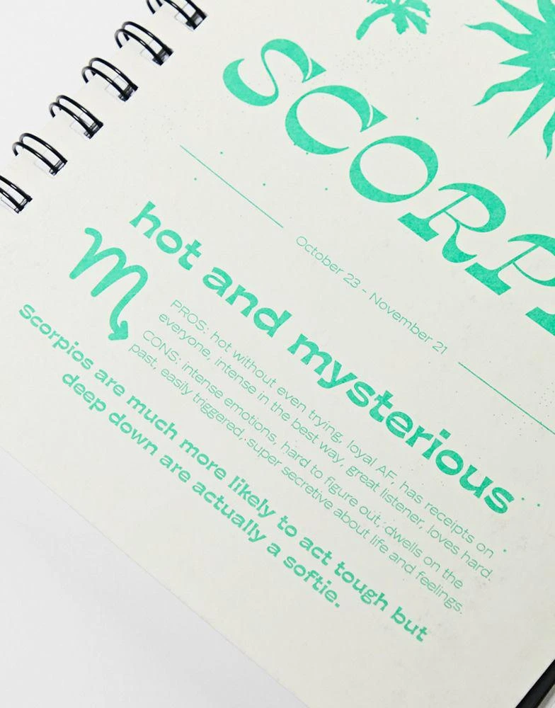 商品TYPO|Typo Scorpio star sign A5 notebook,价格¥39,第2张图片详细描述