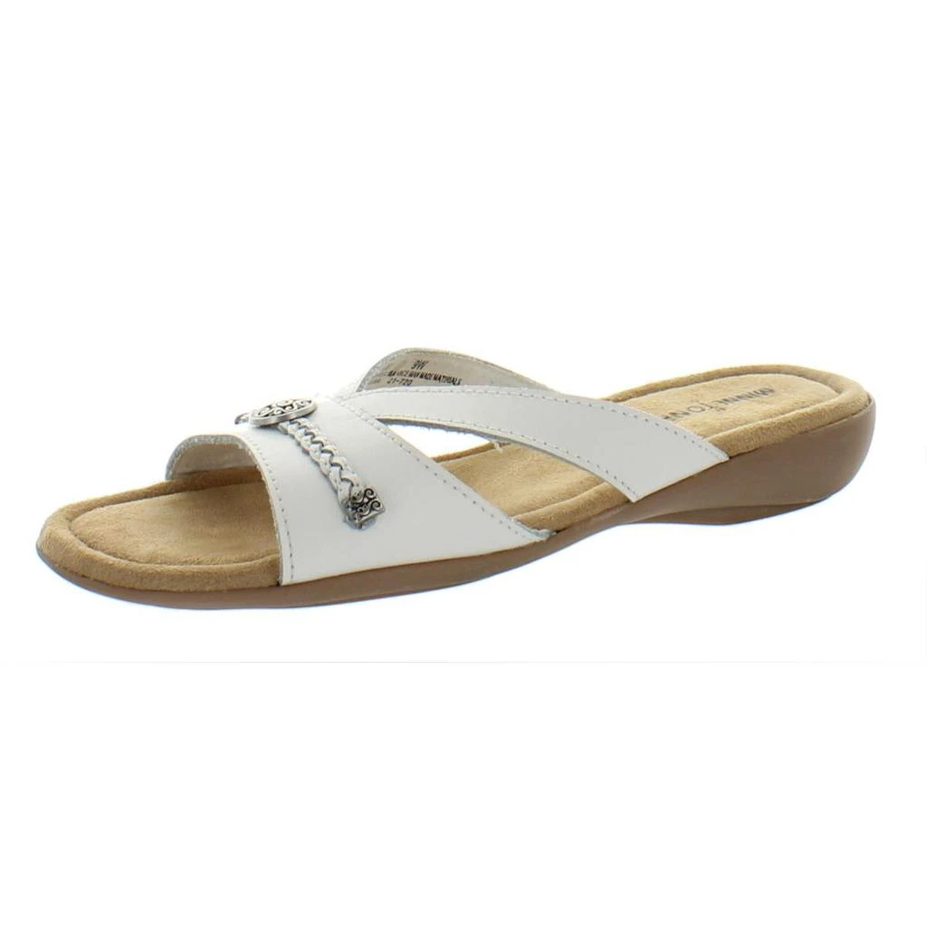 商品Minnetonka|Minnetonka Womens Siesta Leather Braided Slide Sandals,价格¥69,第1张图片