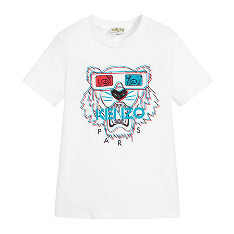 商品Kenzo|KENZO 白色男童T恤 KP10718-WHITE,价格¥570,第1张图片