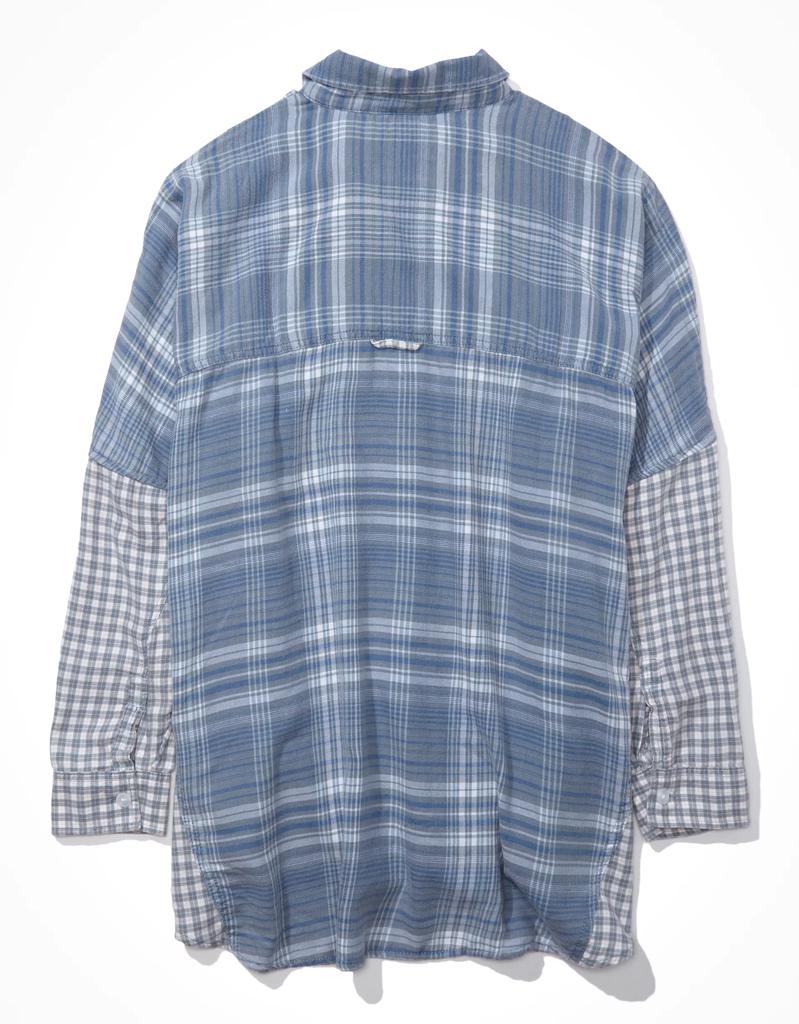 AE Go Big Beach Flannel Shirt商品第6张图片规格展示