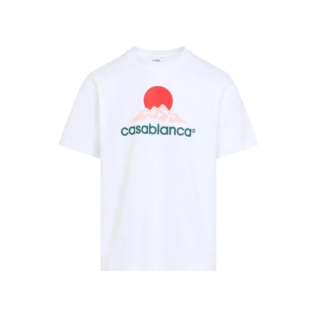 商品Casablanca|Multicolour Graphic T-Shirt With Organic Cotton Comfort,价格¥2994,第1张图片